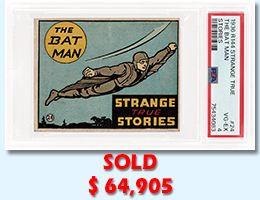 Strange True Stories Bat Man Gum Card